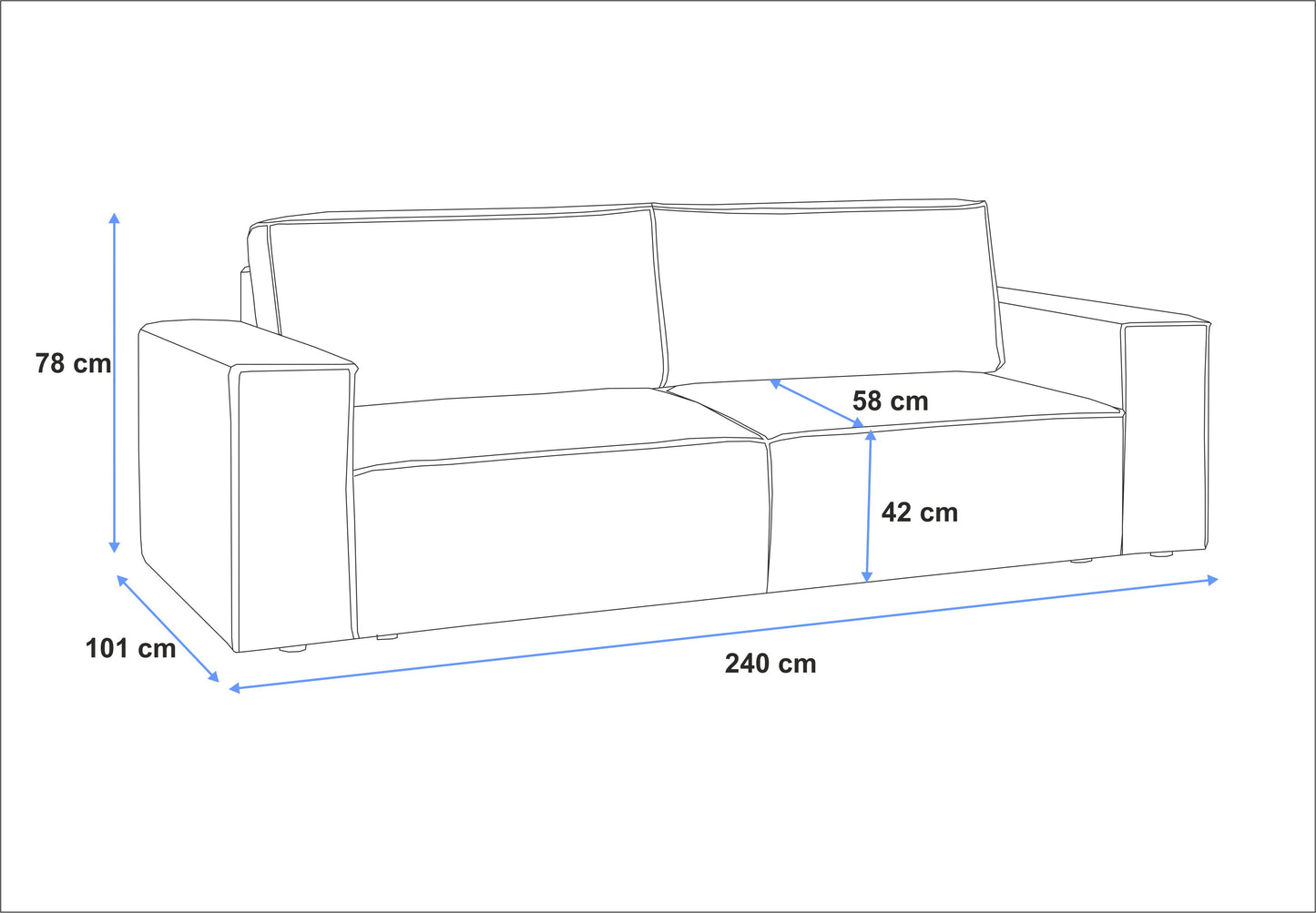 Sofa Harper w tkaninie Holms