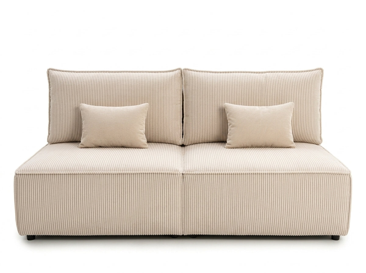 Sofa Mila z funkcją spania w tkaninie Poso