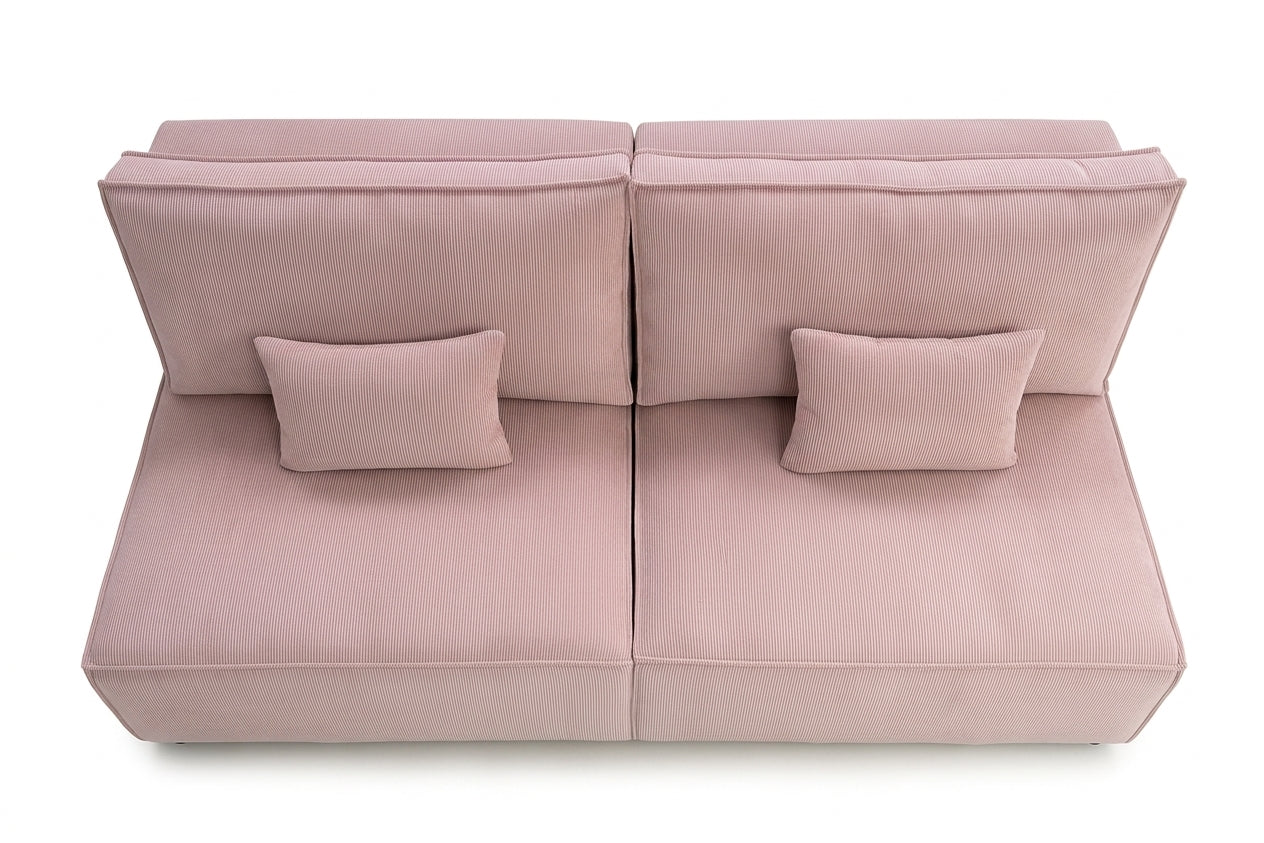 Sofa Mila z funkcją spania w tkaninie Poso