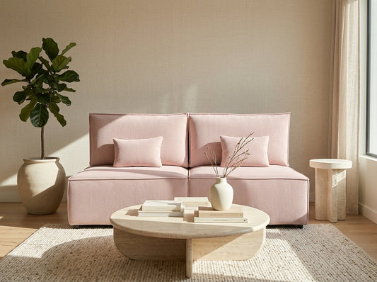 Sofa Mila z funkcją spania w tkaninie Poso