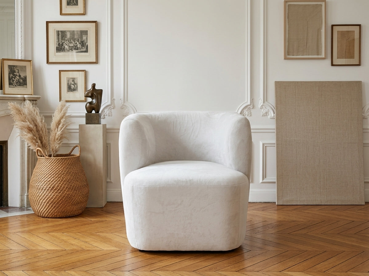 Fotel kubełek w tkaninie Velluto