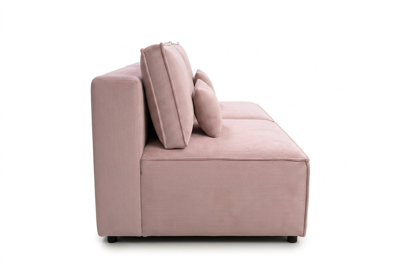 Sofa Mila z funkcją spania w tkaninie Poso